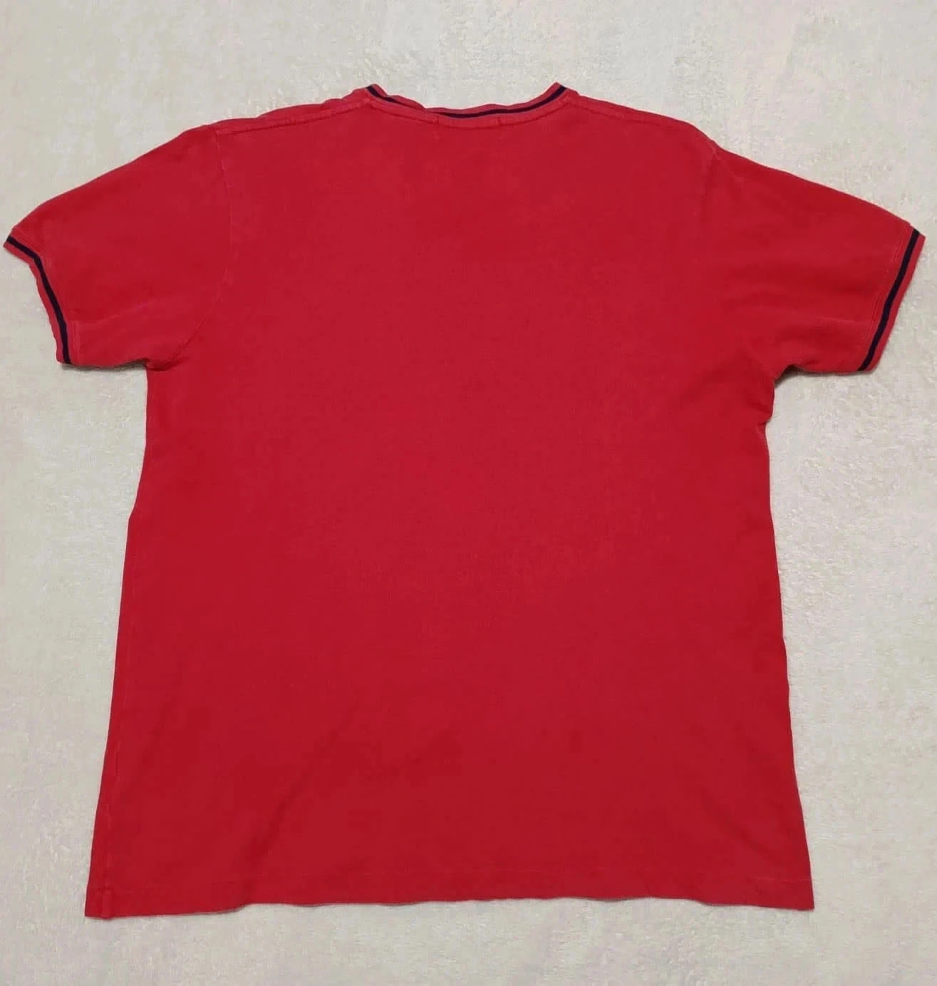 Vintage Polo Ralph Lauren rood V-hals T-shirt Maat M – photo 3